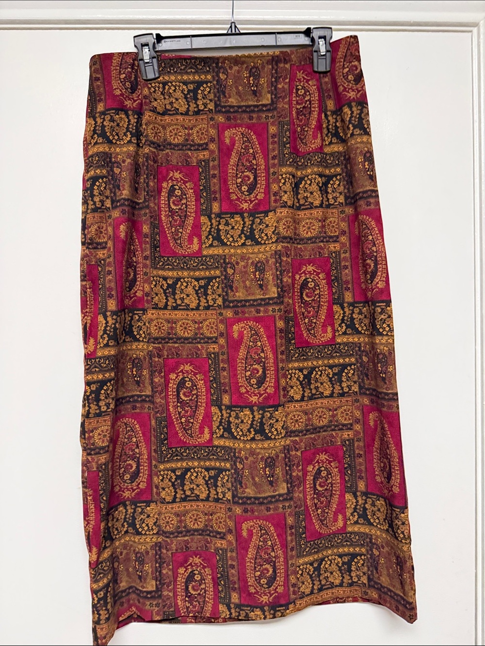 Briggs New York Paisley Print Maxi Skirt
